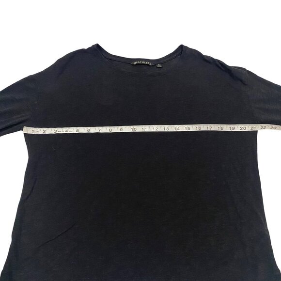 Athleta Organic Daily Long Sleeve Black Semi-Sheer Top Size M - Picture 5 of 6